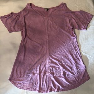 Cold Shoulder Purple Tee